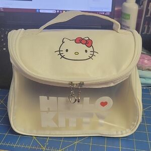 Hello Kitty White Travel Tolietry Zipper Hanging Bag Brand New